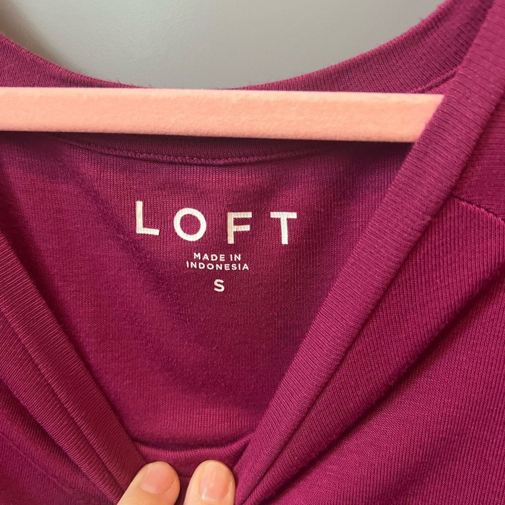 LOFT Long Sleeve Top - Rich Berry - Picture 2 of 3